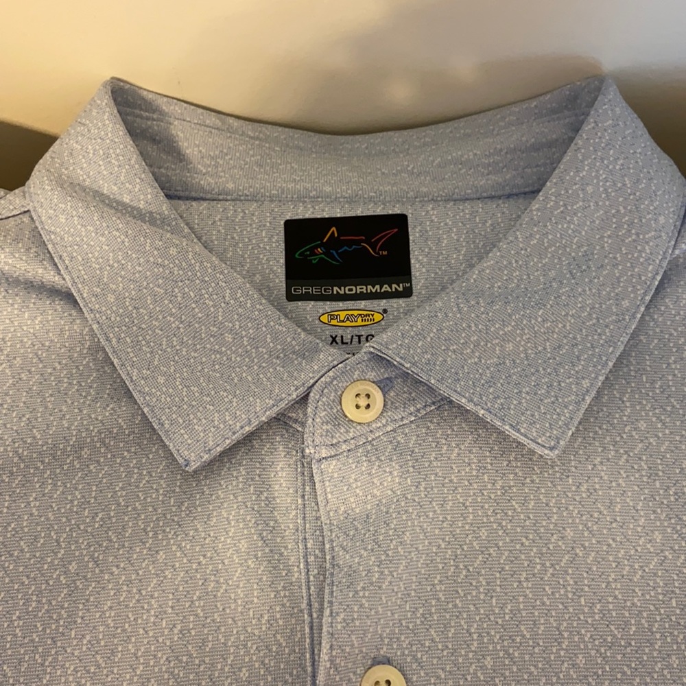 Greg Norman powder blue golf polo XL